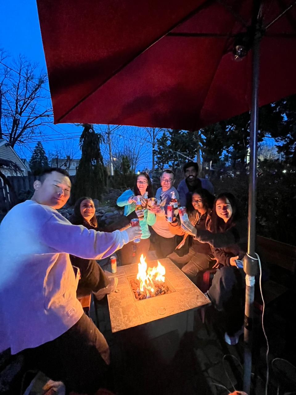 Evenings by the fire pit